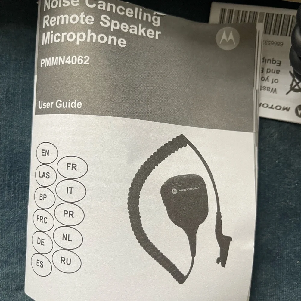 Motorola Black Computer Microphone with Durable Coiled Cable